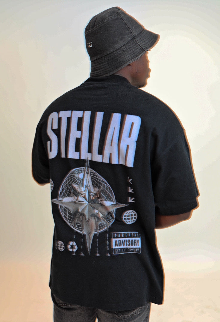 Stellar Black Oversize T-Shirt