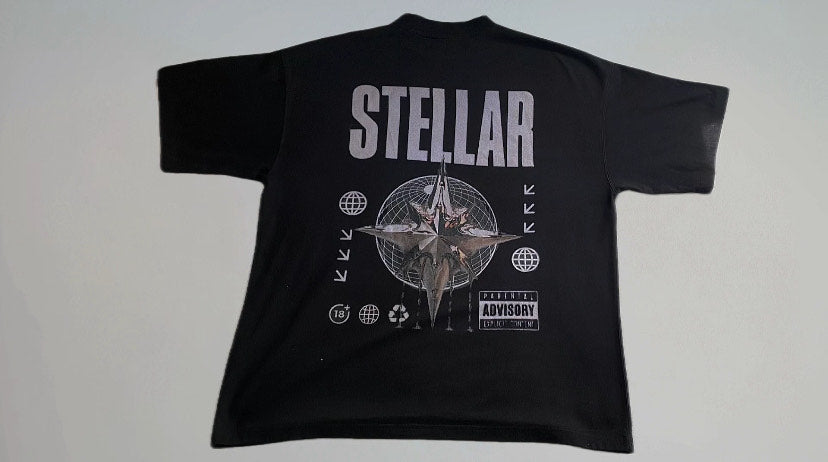 Stellar Black Oversize T-Shirt