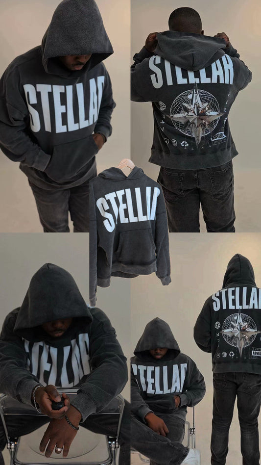 Stellar Stars — Core Identity Grey Hoodie