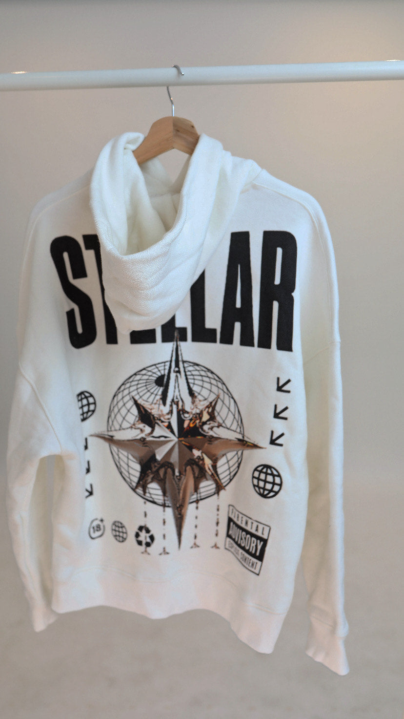 Stellar White Hoodie