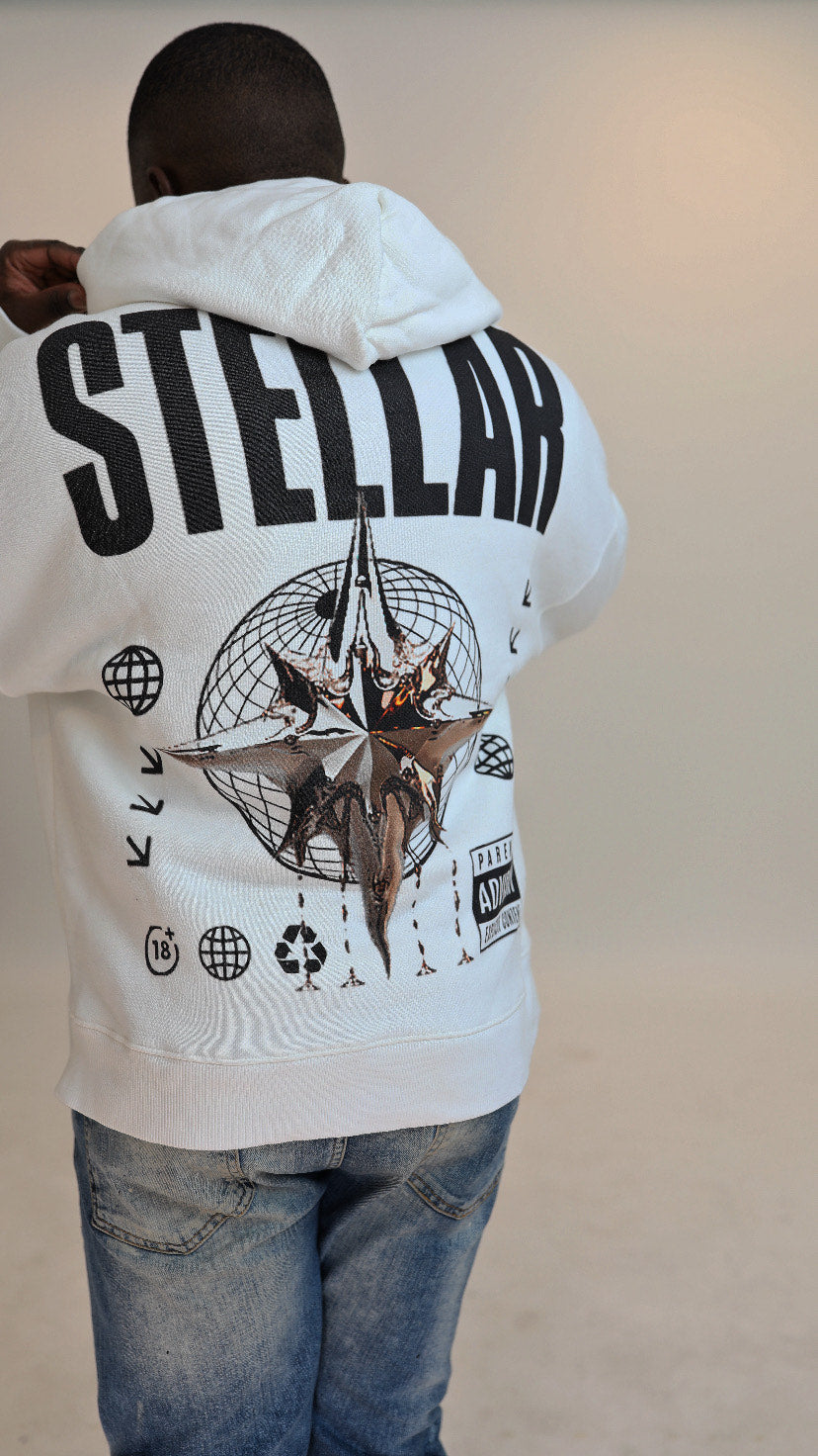 Stellar White Hoodie