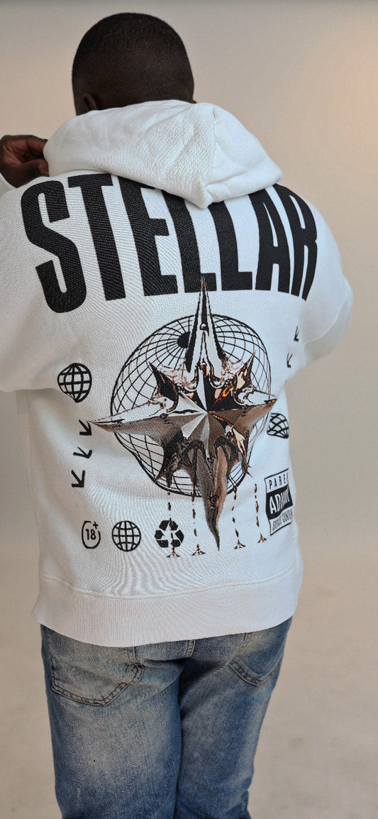 Stellar White Hoodie