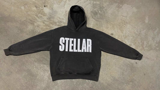 Stellar Black Faded Hoodie